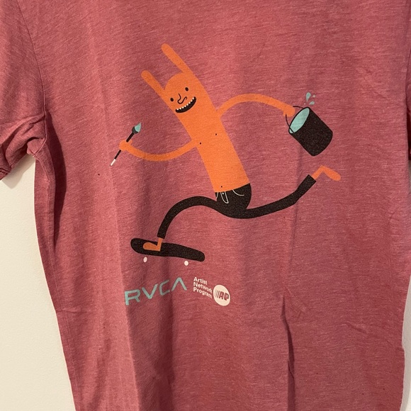 RVCA Artist Series Pink T-Shirt - Picture 3 of 3